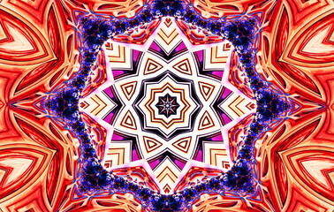 Abstract kaleidoscope background. Unique mandala design