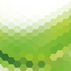 Fototapeta na wymiar Green vector background with hexagons. Abstract illustration with colorful hexagons.