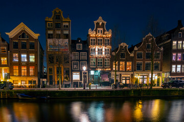 Fototapeta na wymiar Red light district in Amsterdam the Netherlands by night