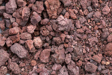 Close up of a pile of stone