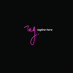 mg handwritten logo for identity