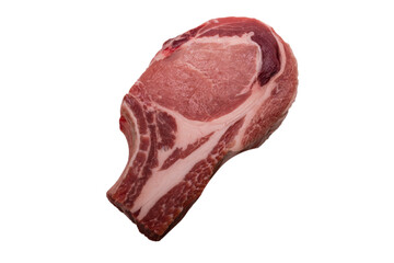 Raw pork isolated on white background.