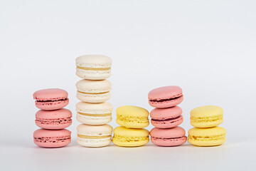 macaroons on a white background
