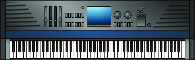 An electronic keyboard / digital piano.