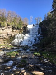 waterfall in the mountains