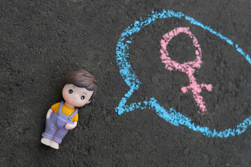 Fototapeta premium concept of adolescent maturation and gender awareness