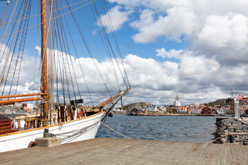 Sk&auml;rhamn marina in Bohusl&auml;n Sweden