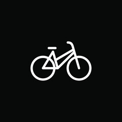 bicycle icon bike cyclingn black background