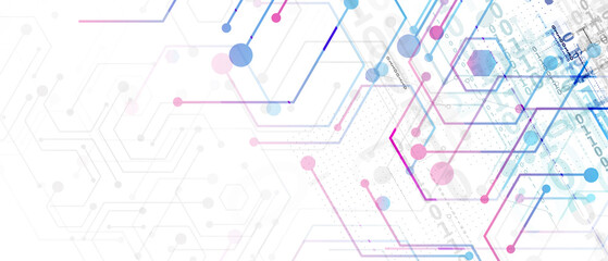 Abstract hexagon background. Technology poligonal design. Digital futuristic minimalism