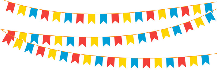 Colorful Party Flags Vector EPS 10