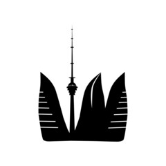 Flame towers vector on a white background