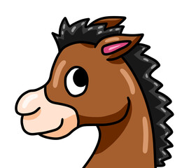 Fototapeta na wymiar Stylized Adorable Happy Horse