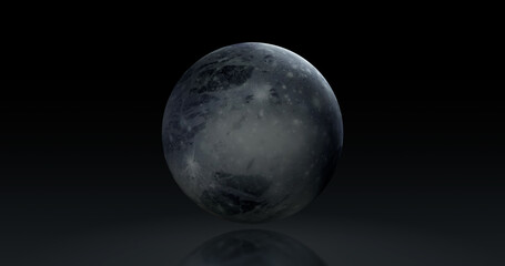 Pluto, planets of the solar system, space, 3D render, solar system, stars, galaxy