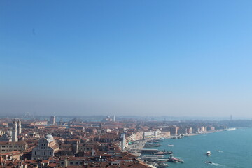 Obraz premium Birds eye view of Venice, Italy skyline