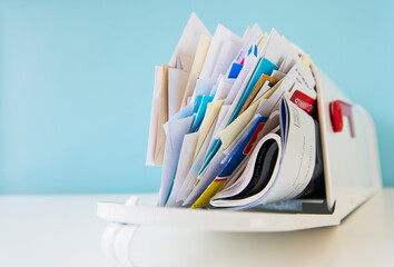 Mailbox full of correspondence
