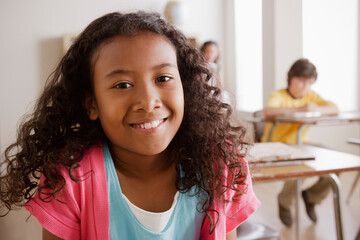 Portrait of schoolgirl (10-11)