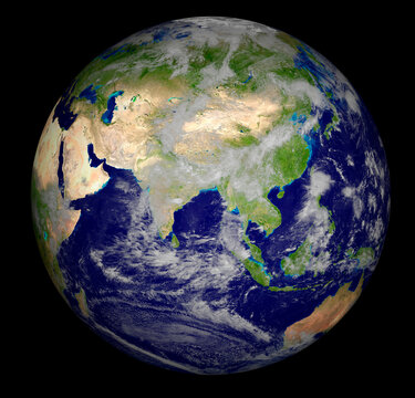Digitally generated image of planet earth