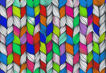 seamless pattern with braided hemp
