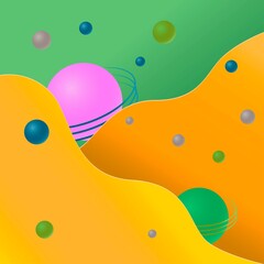 Abstract background with spheres vector illustration