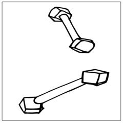 sports, tools for doing sports, dumbbells, barbells, kettlebells, strength training, swing the body, vector illustration, vector, illustrator, postcard printing, print on a phone case, on packaging, p