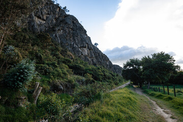 Stone Walls and Rocky Mountains on a Sunny day in Suesca, Cundinamarca Colombia where many climbers go to practice