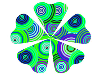 Beautifull leaf shape made of fun colorful circle pattern for decoration