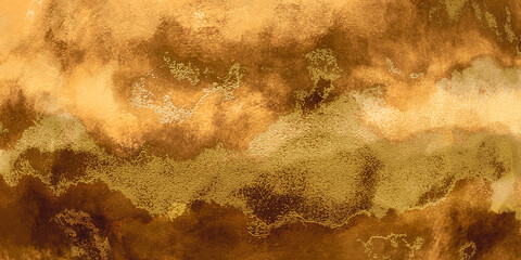 Abstrakter Hintergrund mit kräftiger Farbe und Goldstruktur - grunge Design