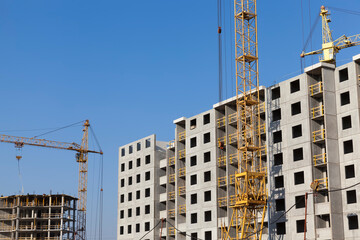 Fototapeta na wymiar construction of residential buildings