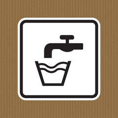 Not Drinking Water Symbol Sign Isolate On White Background,Vector Illustration EPS.10