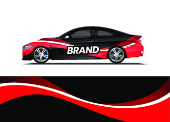 Car decal wrap design template vector illustration