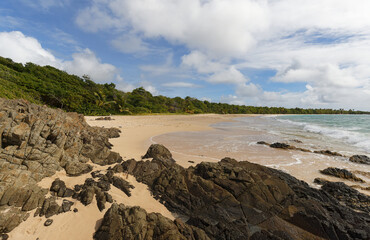 The picturesque Caribbean beach , Martinique island, French West Indies.