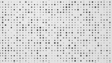 Dot white black pattern gradient texture background. Abstract  technology big data digital concept. 3d rendering.