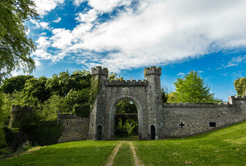 Fototapeta na wymiar Medieval walled gate tower in Ireland