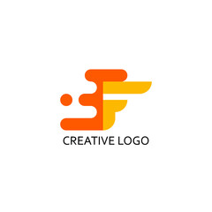 f letter simple for logo company. a modern vector design