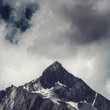 Clouds over Monte del Forno mountain