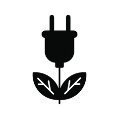 Biomass energy flat vector icon color editable