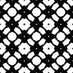 Fototapeta premium Black and white texture. Abstract seamless geometric pattern. 