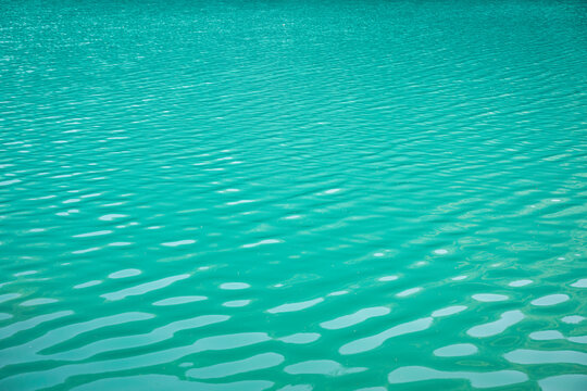 Turquoise lake surface
