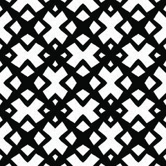 Black and white texture. Abstract seamless geometric pattern.
