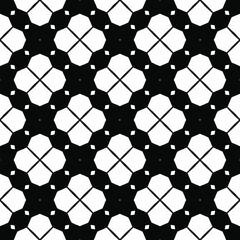 Naklejka premium Black and white texture. Abstract seamless geometric pattern. 