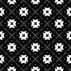 Black and white texture. Abstract seamless geometric pattern.
