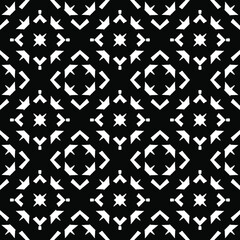 Black and white texture. Abstract seamless geometric pattern.

