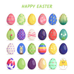 Large set of Easter eggs