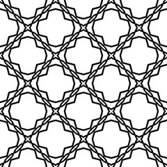 Fototapeta premium Black and white texture. Abstract seamless geometric pattern. 