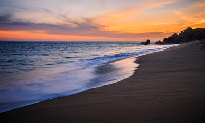 Fototapeta na wymiar Beach Sunset, Cabo San Lucas, Baja California, Mexico