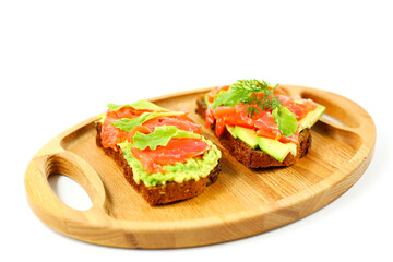 sandwich with salmon