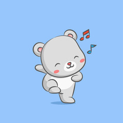 The bear doll dancing with the hip hop music