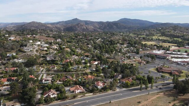 Aerial view of The East Canyon Area of Escondido, San Diego, California