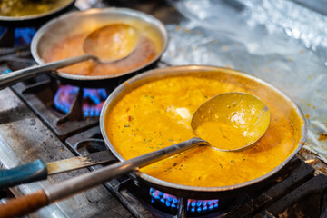 Cooking indian style cuisine