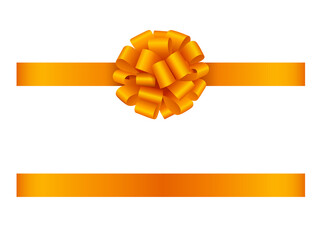 orange ribbon with bow